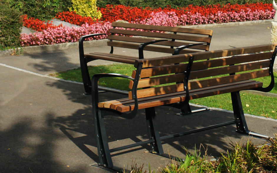Vivanti bench for the elderly wood with backrest 3 seater