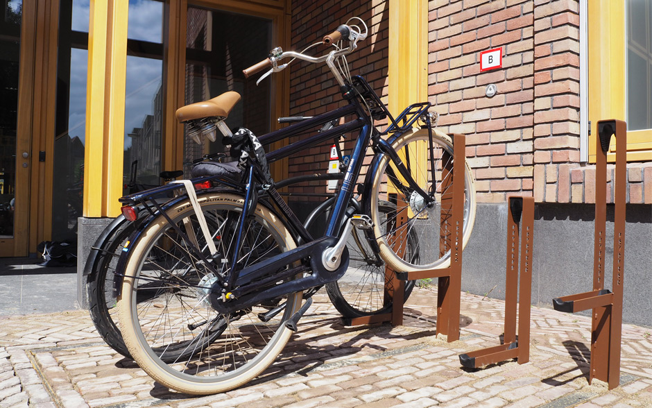 Construct steel bicycle rack