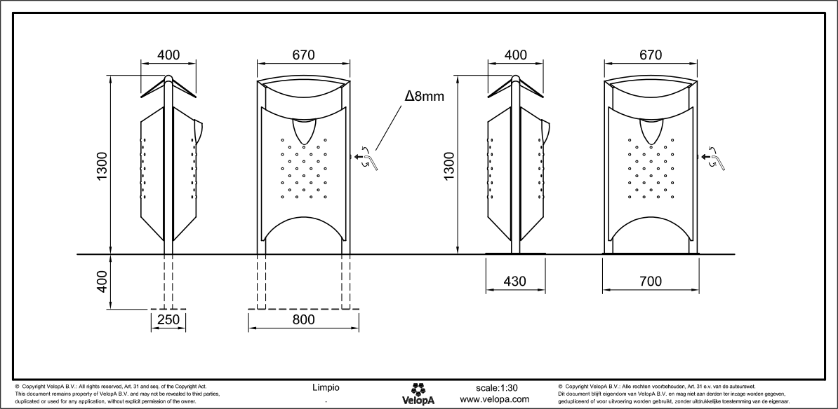 Limpio waste bin