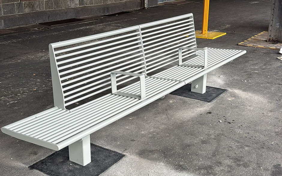 Calidum Light bench Single-Sided with backrest Steel