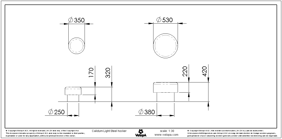 Calidum Light steel pouffe