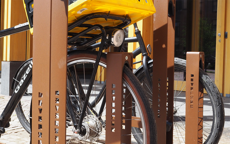 Construct steel bicycle rack
