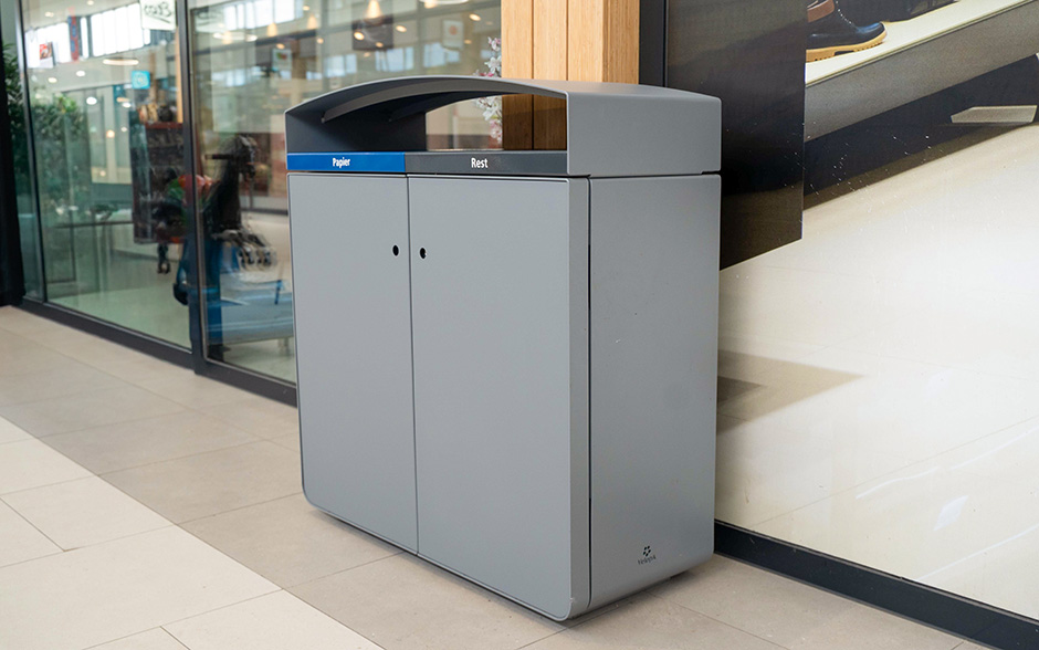 Reposa waste bin double steel