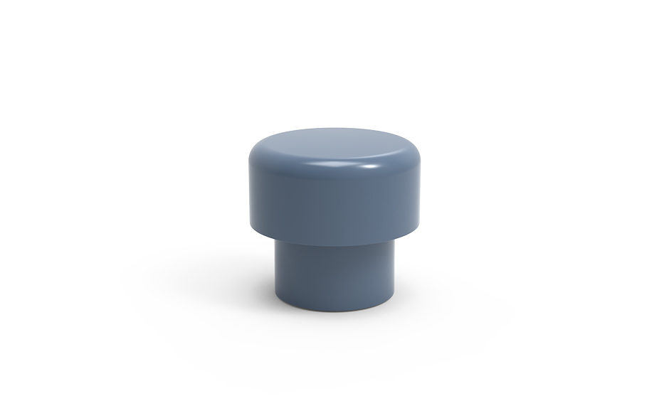Calidum Light steel pouffe