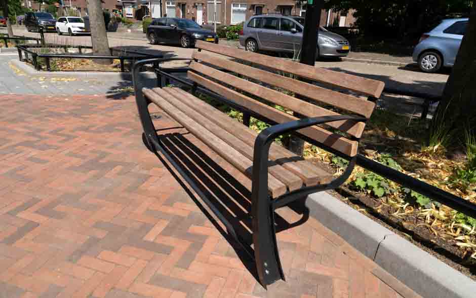 Vivanti bench for the elderly wood with backrest 3 seater