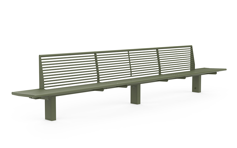 Calidum Light bench Single-Sided with backrest Steel