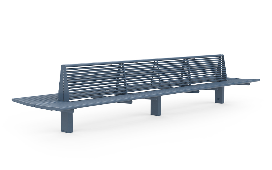 Calidum Light bench double-sided with steel backrest