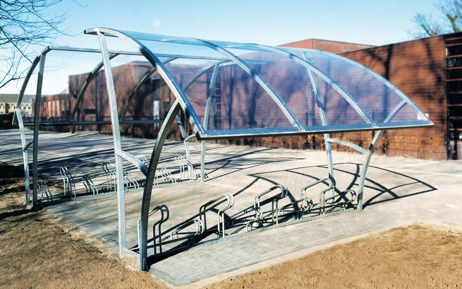 Ligna double-sided bicycle shelter
