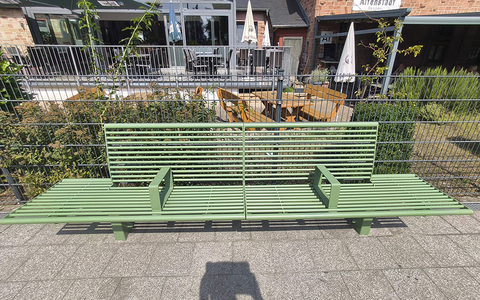 Calidum Light bench Single-Sided with backrest Steel