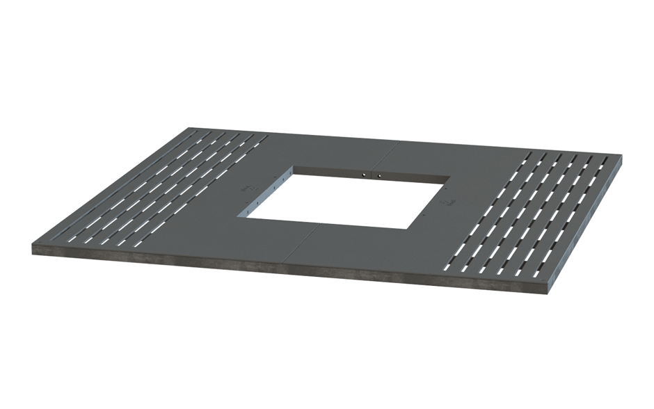 Scala tree grilles rectangular steel