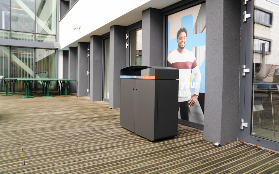 Reposa waste bin triple steel