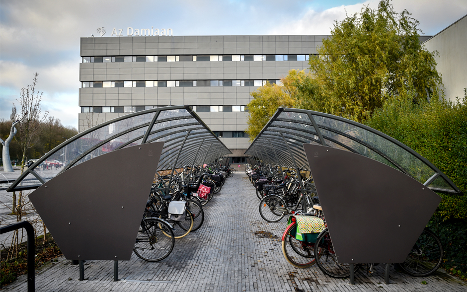 Ligna double-sided bicycle shelter