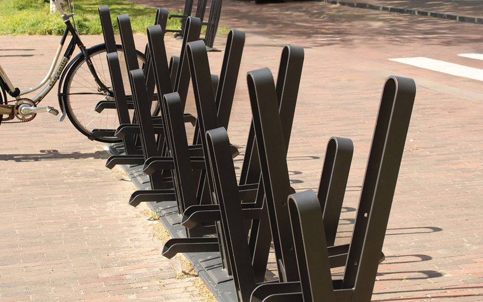 Line double-sided bike rack