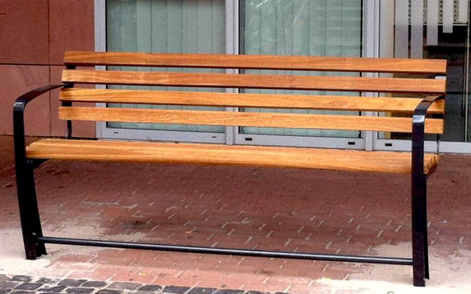 Vivanti bench for the elderly wood with backrest 3 seater