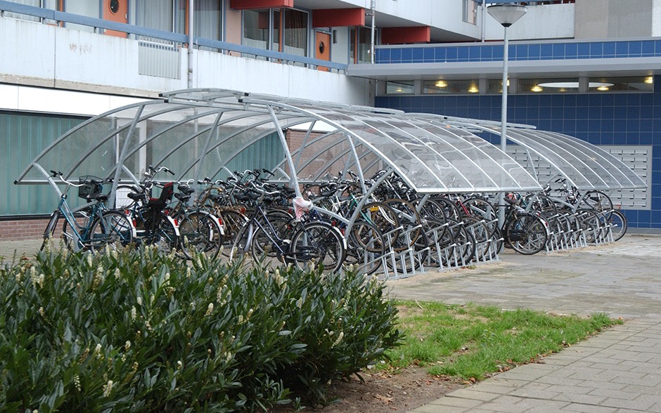 Ligna double-sided bicycle shelter